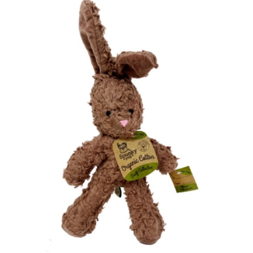 NWT Spunky Pup Organic Cotton Plush Bunny Dog Toy